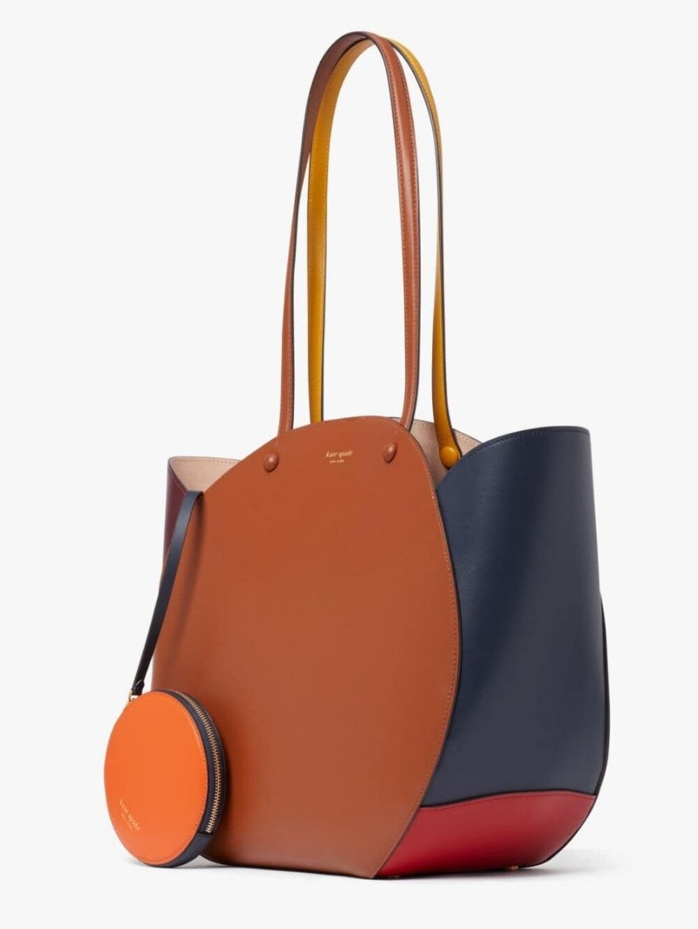 Kate Spade Dotty Medium Multicolor Leather Tote Bag + Pouch NWT
